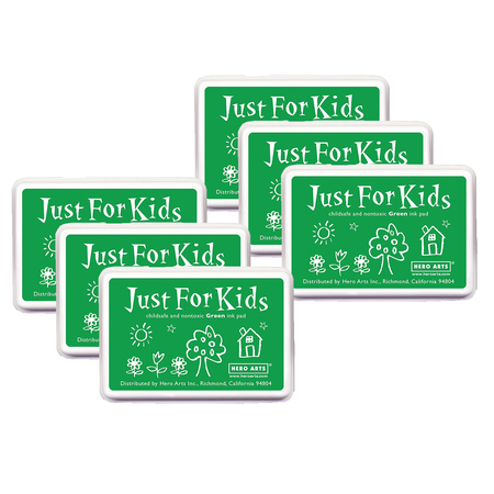 HERO ARTS Just for Kids Ink Pad, Green, PK6 CS102